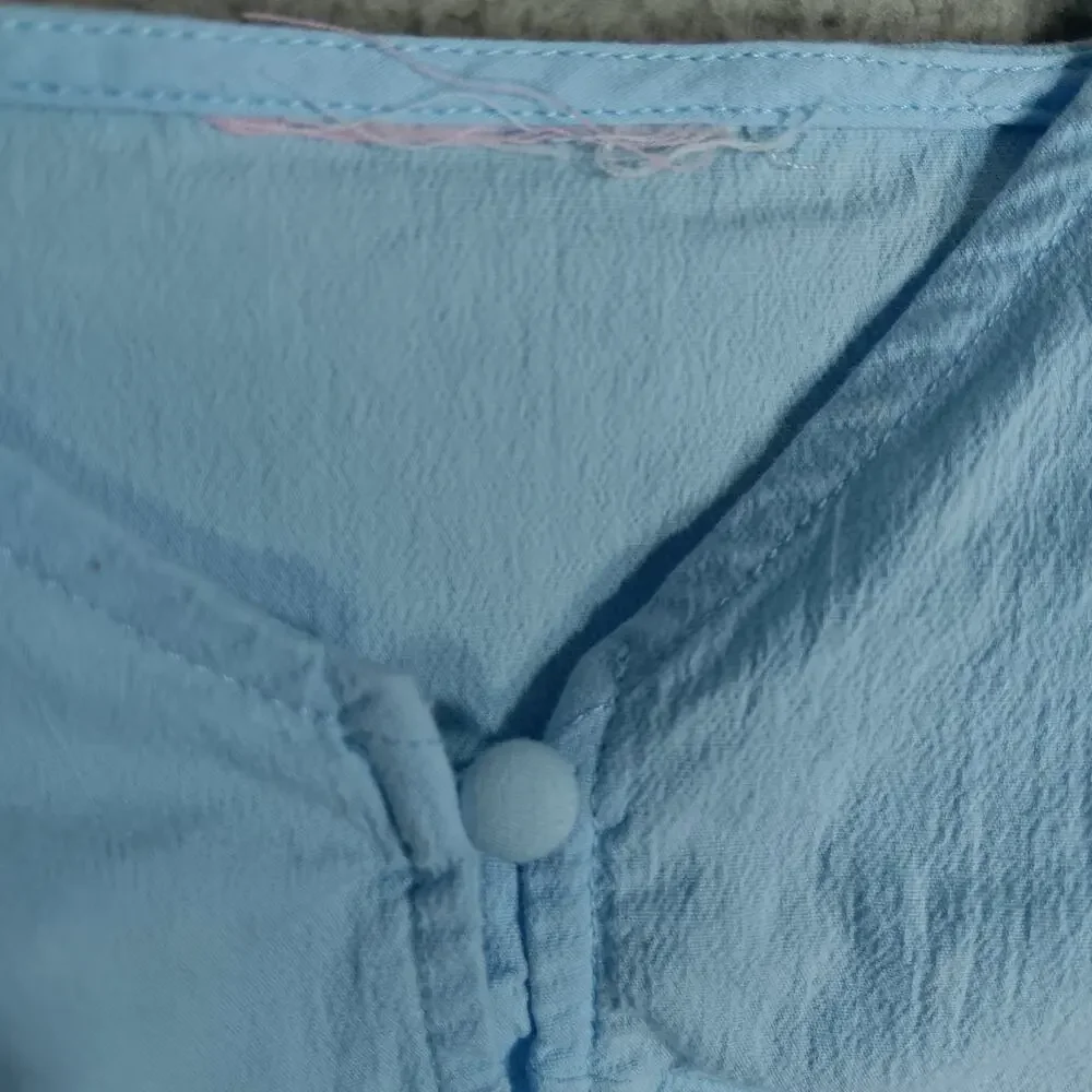 Future Collective Alani Noelle Top Size XL Light Blue Sleeveless Button Down - Picture 5 of 10